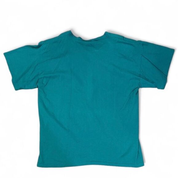 Sweet Blondie Shirt Teal V Neck Rhinestone Studded 90s 80s Wmns OS Made in USA - Picture 2 of 9